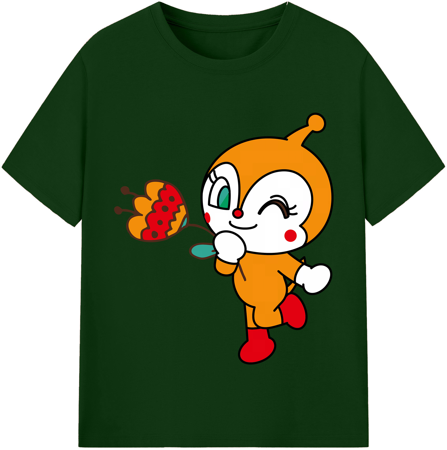 （画像用） アンパンマン Anpanman 綿100％半袖Tシャツ（フロントプリント）